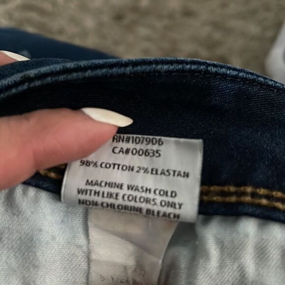 Hudson Denim Jeans Size 27 Low Rise Boot cut Raw Edge Dark Wash - Picture 9 of 12